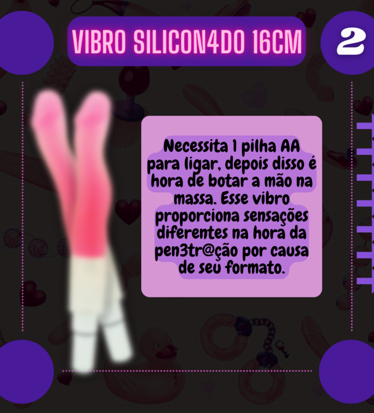 Vibrador Siliconado 16cm