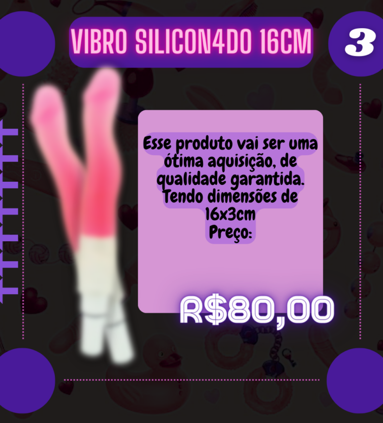 Vibrador Siliconado 16cm